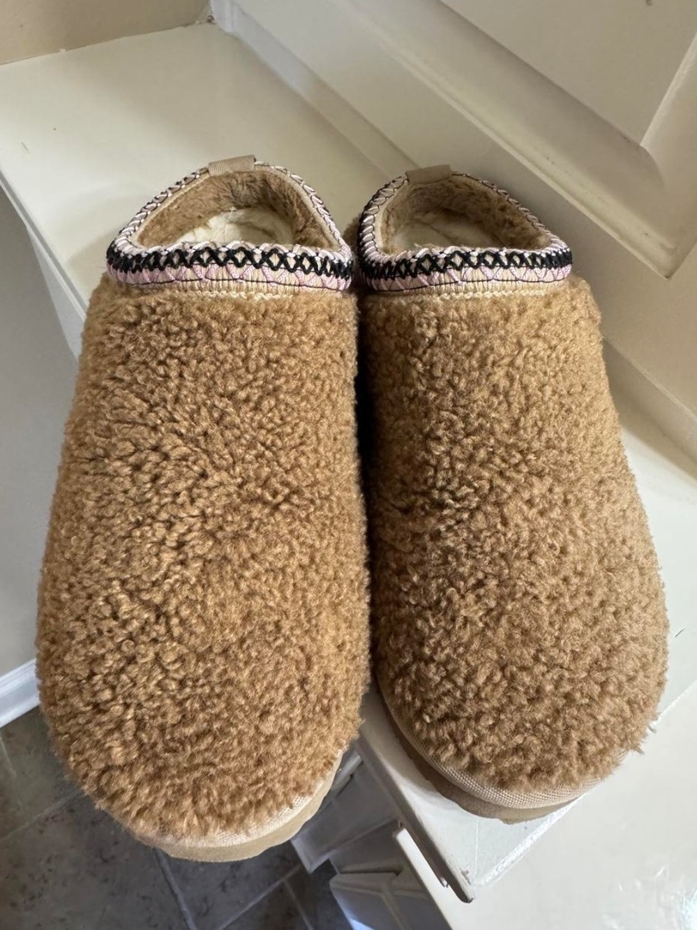 Hey Girl Corkys Cozy Faux-Shearling Slip-On Slippers in Camel 8
